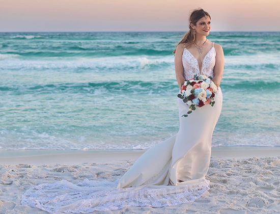 /bride on the beach